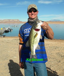 Kip Bennett Lake Powell Mar. 9 Big Bass 4.29 lbs.